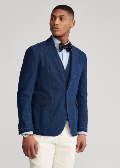 Blazer Polo Ralph Lauren Hombre Azules - Polo Soft Denim - XGHNU9103